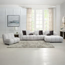 Manilla Ivory White Linen Chair - Ornate Home