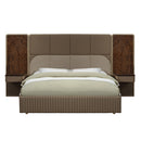 Marcelino Brown/Beige Eastern King Bed - Ornate Home