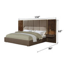 Marcelino Brown/Beige Eastern King Bed - Ornate Home