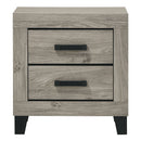 Mari Light Gray Nightstand - Ornate Home