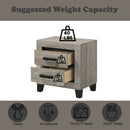 Mari Light Gray Nightstand - Ornate Home