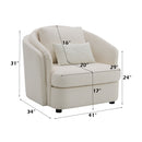 Mariko Beige Chair W/Pillow - Ornate Home