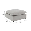 Marisa Beige Boucle Modular Ottoman - Ornate Home