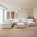 Marisa Beige Boucle Modular Ottoman - Ornate Home