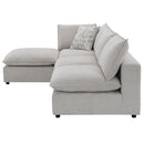 Marisa Beige Boucle Modular Ottoman - Ornate Home