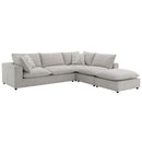 Marisa Beige Boucle Modular Ottoman - Ornate Home