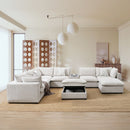 Marisa Beige Boucle Modular Ottoman w/Storage - Ornate Home