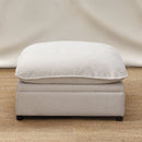 Marisa Beige Boucle Modular Ottoman w/Storage - Ornate Home