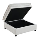 Marisa Beige Boucle Modular Ottoman w/Storage - Ornate Home