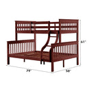 Marita Cherry Bunk Bed (T/F) - Ornate Home