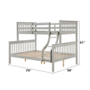 Marita Gray Bunk Bed (T/F) - Ornate Home