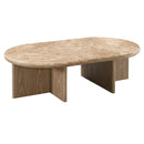 Markku Natural Marble/Oak Coffee Table - Ornate Home
