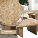 Markku Natural Marble/Oak Coffee Table - Ornate Home