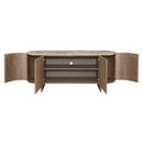 Markku Oak/Natural Marble Console Table - Ornate Home
