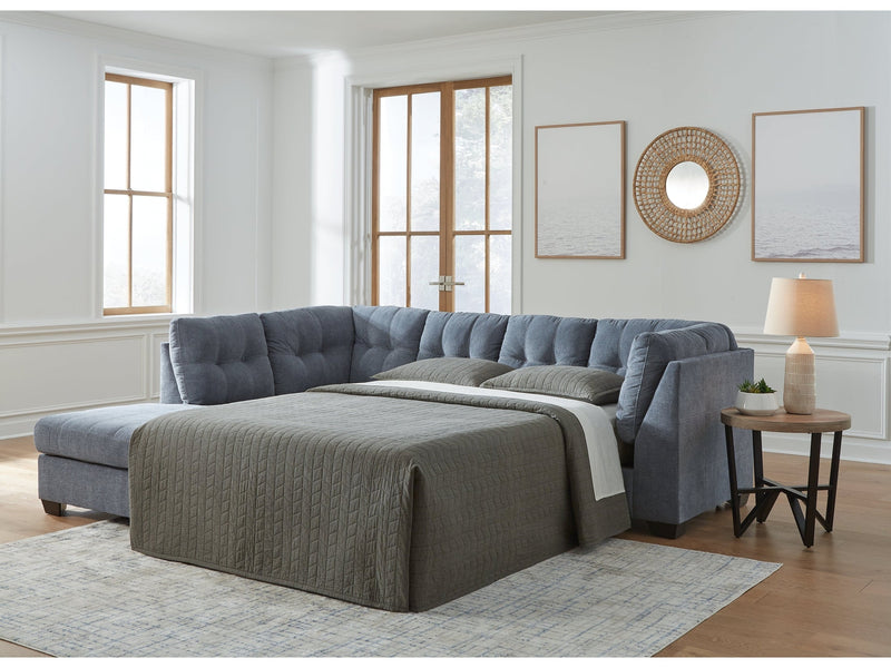 Marleton Denim 2-Piece Sleeper Sectional with Chaise - Ornate Home