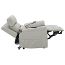 Marsha Light Gray Power Recliner W/Lift & Massage - Ornate Home
