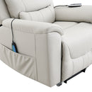 Marsha Light Gray Power Recliner W/Lift & Massage - Ornate Home