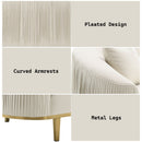 Martina Ivory Velvet Sofa w/2 Pillows - Ornate Home