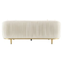 Martina Ivory Velvet Sofa w/2 Pillows - Ornate Home
