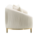 Martina Ivory Velvet Sofa w/2 Pillows - Ornate Home