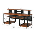 Megara Cherry Music Desk - Ornate Home