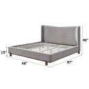 Melbourne Gray Queen Bed - Ornate Home