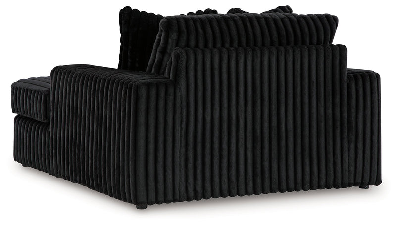 Midnight-Madness Onyx 4-Piece Sectional & Oversized Chaise - Ornate Home