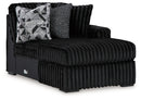 Midnight-Madness Onyx 4-Piece Sectional & Oversized Chaise - Ornate Home
