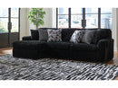 Midnight-Madness Onyx Corduroy 2-Piece LAF Chaise Sectional (Online Special Price) - Ornate Home