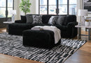 Midnight-Madness Onyx Corduroy 2-Piece LAF Chaise Sectional (Online Special Price) - Ornate Home