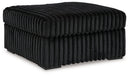 Midnight-Madness Onyx Corduroy Oversized Accent Ottoman - Ornate Home