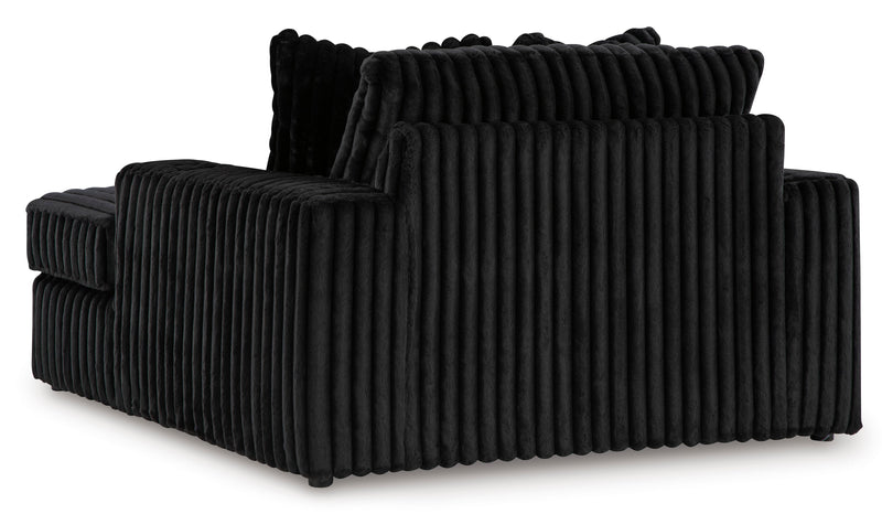 Midnight-Madness Onyx Corduroy 2-Piece LAF Chaise Sectional - Ornate Home
