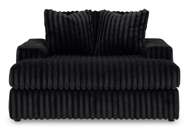 Midnight-Madness Onyx Corduroy 2-Piece LAF Chaise Sectional - Ornate Home