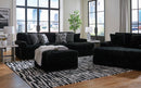 Midnight-Madness Onyx Corduroy 2-Piece RAF Chaise Sectional - Ornate Home