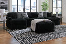 Midnight-Madness Onyx Corduroy 3-Piece Double Chaise Sectional (Online Special Price) - Ornate Home