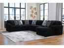 Midnight-Madness Onyx Corduroy 4-Piece RAF Chaise Sectional (Online Special Price) - Ornate Home