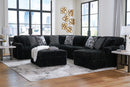 Midnight-Madness Onyx Corduroy 4-Piece RAF Chaise Sectional (Online Special Price) - Ornate Home