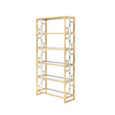Milavera Clear Glass/Gold Bookshelf - Ornate Home