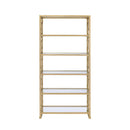 Milavera Clear Glass/Gold Bookshelf - Ornate Home
