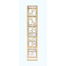 Milavera Clear Glass/Gold Bookshelf - Ornate Home