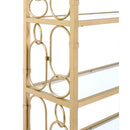 Milavera Clear Glass/Gold Bookshelf - Ornate Home