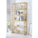 Milavera Clear Glass/Gold Bookshelf - Ornate Home