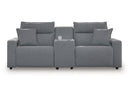 Modmax Salt and Pepper 3-Piece Power Reclining Sectional - Ornate Home