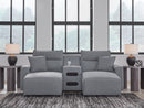 Modmax Salt and Pepper 3-Piece Power Reclining Sectional with Chaise - Ornate Home