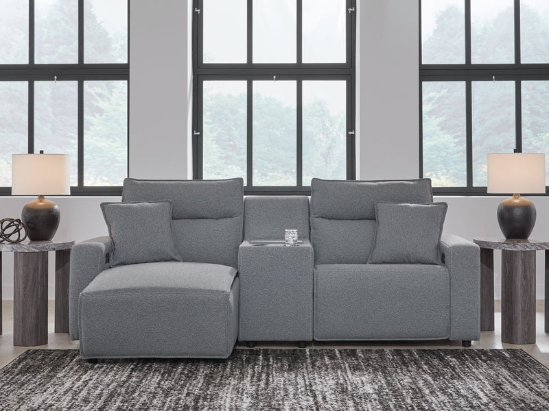 Modmax Salt and Pepper 3-Piece Power Reclining Sectional with Chaise - Ornate Home