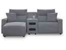 Modmax Salt and Pepper 3-Piece Power Reclining Sectional with Chaise - Ornate Home