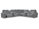 Modmax Salt and Pepper 5-Piece Power Reclining Sectional - Ornate Home