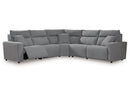Modmax Salt and Pepper 5-Piece Power Reclining Sectional - Ornate Home