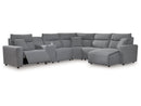 Modmax Salt and Pepper 6-Piece Power Reclining Sectional - Ornate Home