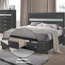 Naima Black Eastern King Bed - Ornate Home